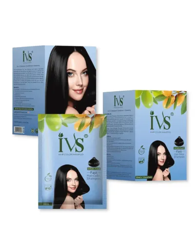 Фарба-шампунь iVS Natural Black 30мл 10шт